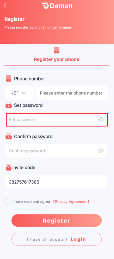 Set Your Password